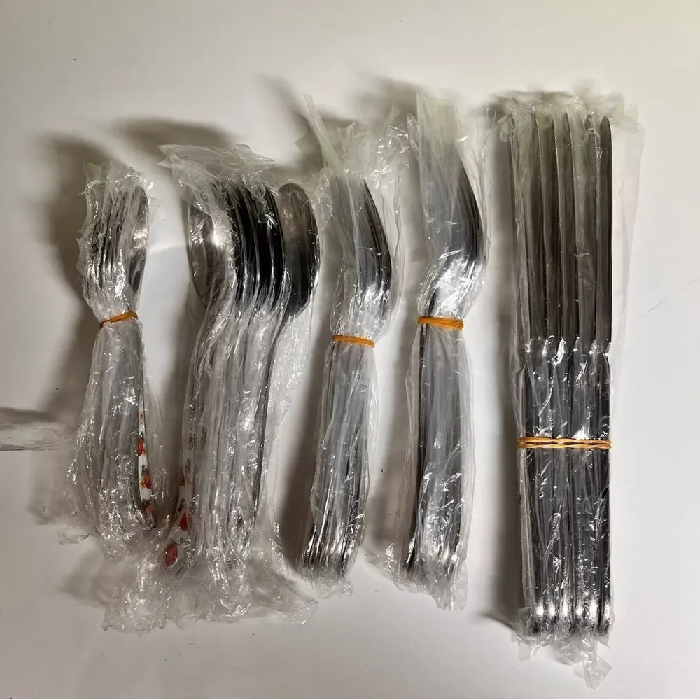 Temp-tations Stainless Steel 6 Servings Flatware Set of 30 Pieces